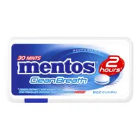 Mentos 2H Clean Breath Odświeżające Pastylki Bez Cukru Miętowe 21g