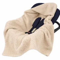 Kocyk do fotelika z kapturkiem Boucle Beige